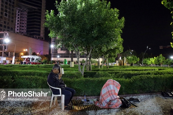 مراسم احیاء شب ۲۱ رمضان در خیابان های شهر