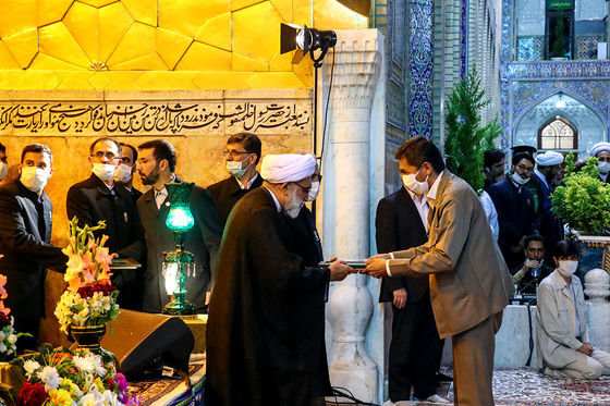 آیین شکرانه خدمت به مناسبت بازگشایی حرم مطهر رضوی