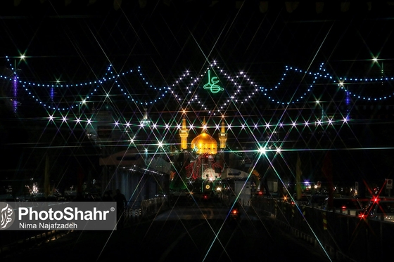 حال و هوای شهر مشهد در شب عید غدیر خم