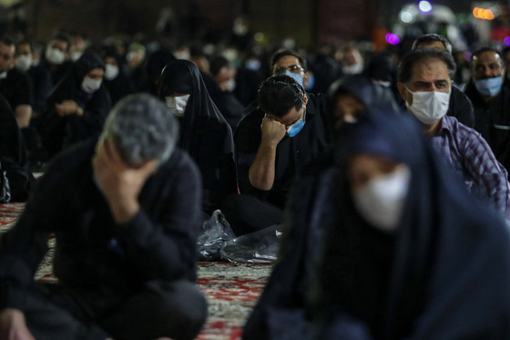 عزاداری شب دوم محرم در کوه پارک مشهد
