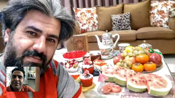 احسان ، خبرنگار و همکار من در بخش ورزشی روزنامه شهرآرا ، امسال برای جلوگیری از شیوع کرونا در منزل مانده است.اسکرین شات: محسن بخشنده