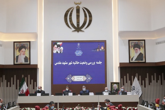 جلسه بررسی وضعیت حاشیه شهر مشهد با حضور رئیس بنیاد مستضعفان