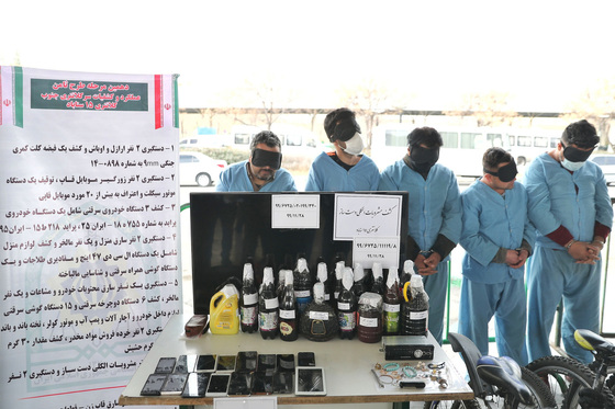 نمایشگاه کشفیات پلیس مشهد در جریان اجرای دهمین مرحله از طرح ثامن