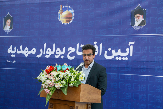آیین افتتاح بلوار مهدیه با حضور شهردار مشهد