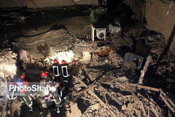 انفجار شدید یک ساختمان مسکونی در بلوار فاطمیه مشهد