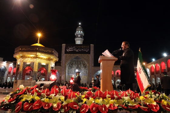 آیین خطبه خوانی شب عاشورا در حرم مطهر رضوی