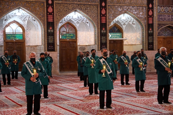 آیین خطبه خوانی شب عاشورا در حرم مطهر رضوی