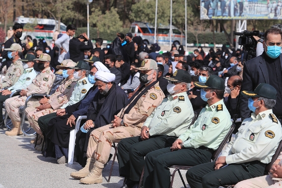 مراسم تشییع پیکر شهدای مرزبانی در مشهد
