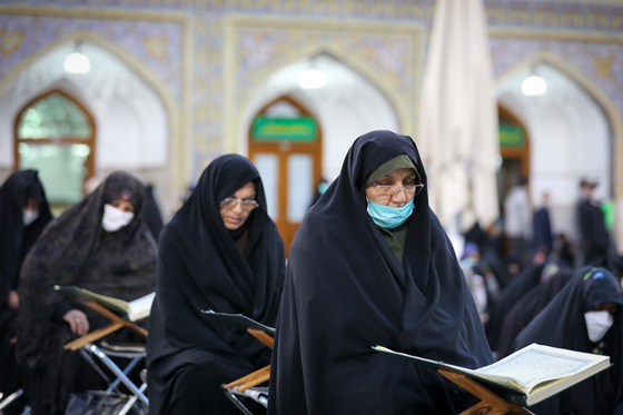 مراسم ترتیل‌خوانی قرآن کریم در حرم مطهر رضوی