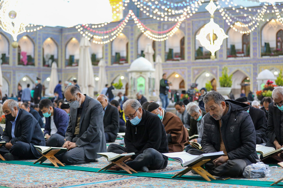 مراسم ترتیل‌خوانی قرآن کریم در حرم مطهر رضوی