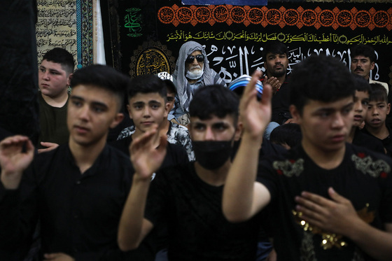 مراسم عزاداری شب هفتم محرم در حسینیه سادات نبی مهاجران افغانستانی‎