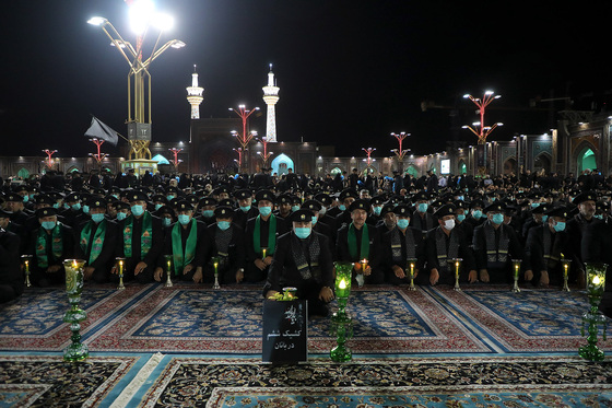 مراسم خطبه خوانی شب عاشورا در حرم مطهر رضوی‎‎‎‎