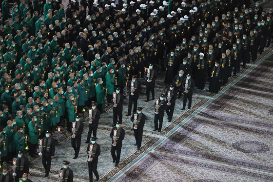 مراسم خطبه خوانی شب عاشورا در حرم مطهر رضوی‎‎‎‎