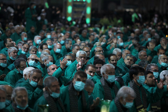 مراسم خطبه خوانی شب عاشورا در حرم مطهر رضوی‎‎‎‎