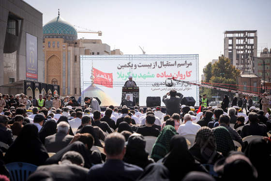 مراسم استقبال کاروان پیاده انصار الحسین (ع)