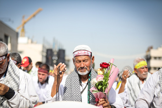 مراسم استقبال کاروان پیاده انصار الحسین (ع)