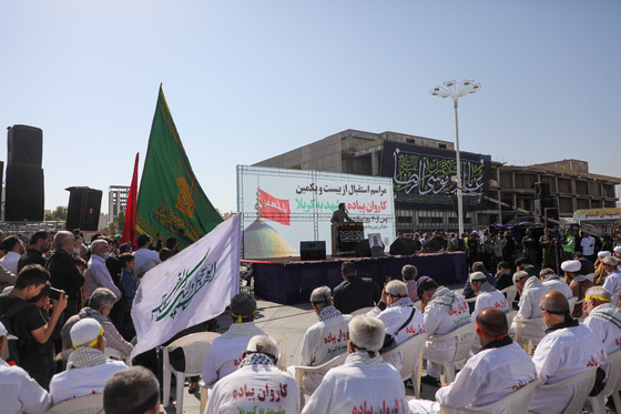 مراسم استقبال کاروان پیاده انصار الحسین (ع)