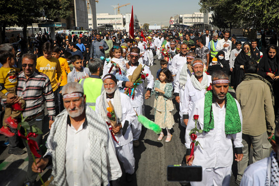مراسم استقبال کاروان پیاده انصار الحسین (ع)