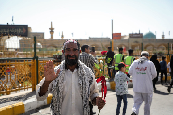 مراسم استقبال کاروان پیاده انصار الحسین (ع)