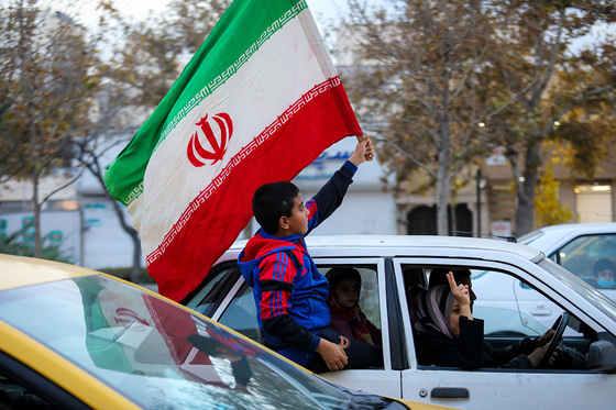  شادی مردم مشهد بعد از برد تیم ملی ایران