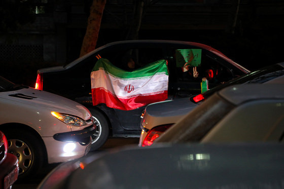  شادی مردم مشهد بعد از برد تیم ملی ایران