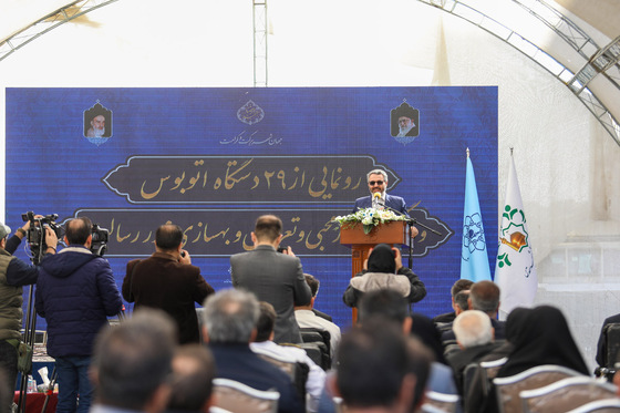 رونمایی از ۲۹ دستگاه اتوبوس جدید و بازگشایی محور شهیدمحبی و بهسازی محور رسالت