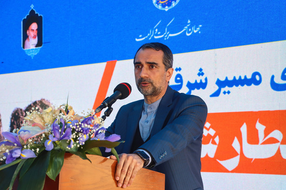 مراسم پایان حفاری مسیر شرقی خط ۳ قطار شهری مشهد