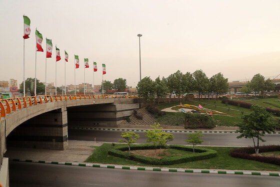 گرد و خاک صبحگاهی در مشهد