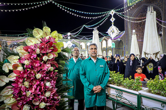 چراغانی و گل آرایی حرم مطهر رضوی به مناسبت میلاد امام رضا (ع)