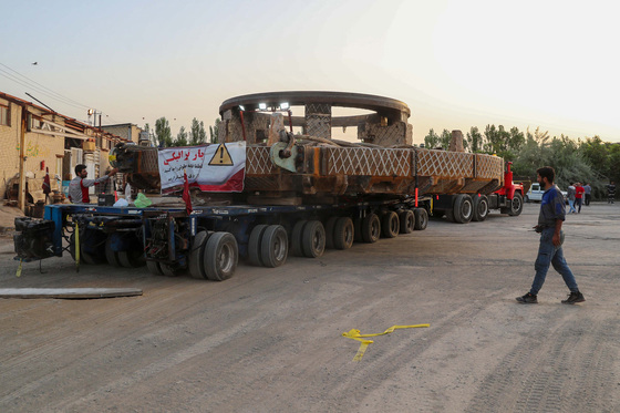 عملیات انتقال دستگاه TBM حفاری قطار شهری