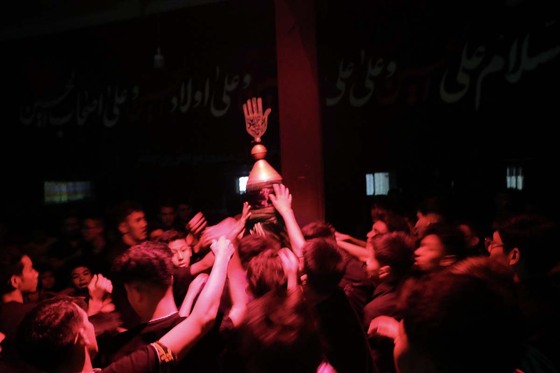 عزاداری شب هفتم محرم در محله گلشهر مشهد