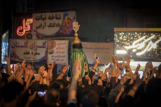 عزاداری شب هفتم محرم در محله گلشهر مشهد