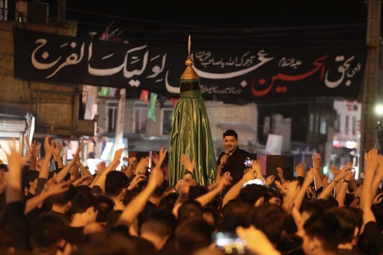عزاداری شب هفتم محرم در محله گلشهر مشهد