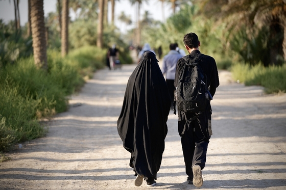 زائران پیاده در مسیر کربلا
