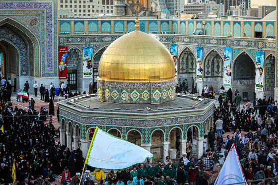 اجتماع همبستگی با جبهه مقاومت فلسطین در صحن قدس حرم مطهر رضوی