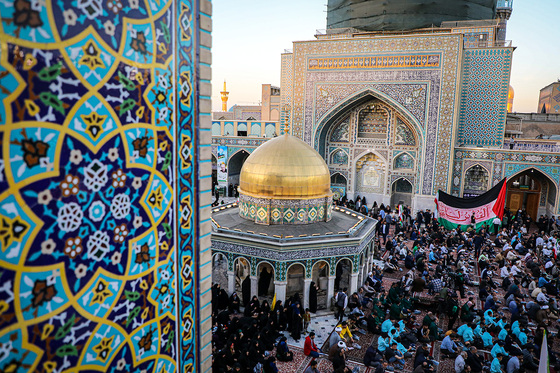 اجتماع همبستگی با جبهه مقاومت فلسطین در صحن قدس حرم مطهر رضوی