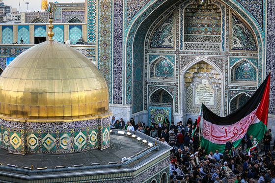 اجتماع همبستگی با جبهه مقاومت فلسطین در صحن قدس حرم مطهر رضوی