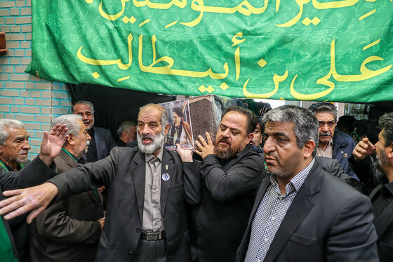 تشییع پیکر حاج جعفر ماهرخسار مداح و ذاکر پیشکسوت در مشهد
