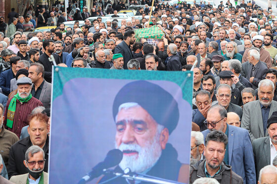 تشییع پیکر حاج جعفر ماهرخسار مداح و ذاکر پیشکسوت در مشهد