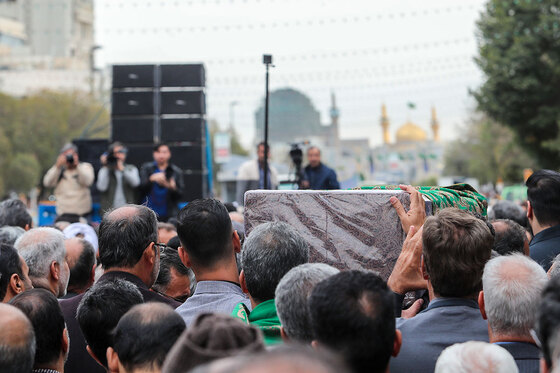 تشییع پیکر حاج جعفر ماهرخسار مداح و ذاکر پیشکسوت در مشهد