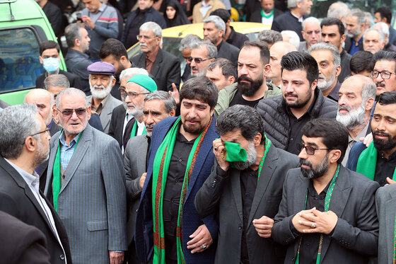 تشییع پیکر حاج جعفر ماهرخسار مداح و ذاکر پیشکسوت در مشهد