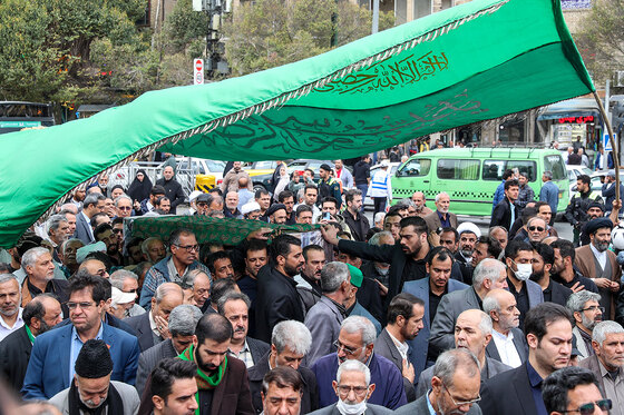 تشییع پیکر حاج جعفر ماهرخسار مداح و ذاکر پیشکسوت در مشهد