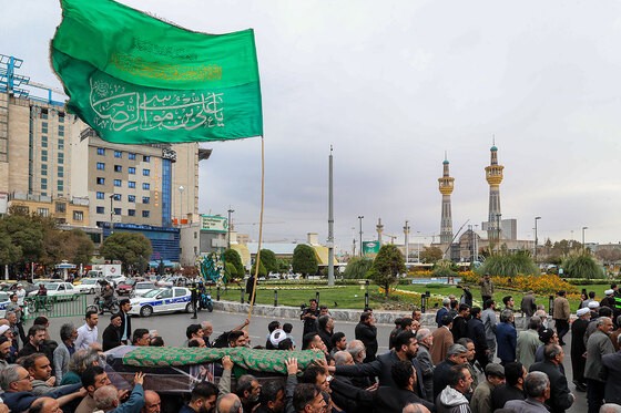تشییع پیکر حاج جعفر ماهرخسار مداح و ذاکر پیشکسوت در مشهد