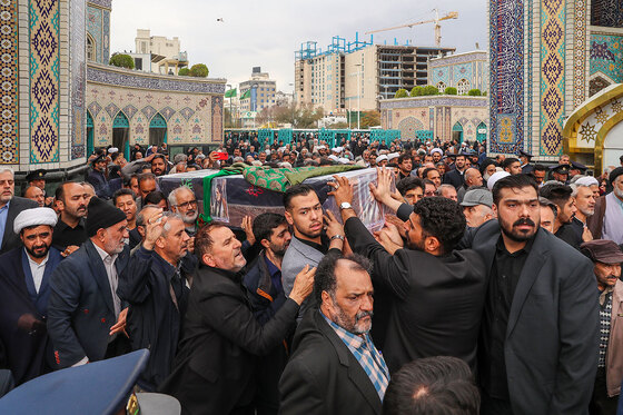تشییع پیکر حاج جعفر ماهرخسار مداح و ذاکر پیشکسوت در مشهد