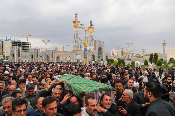 تشییع پیکر حاج جعفر ماهرخسار مداح و ذاکر پیشکسوت در مشهد