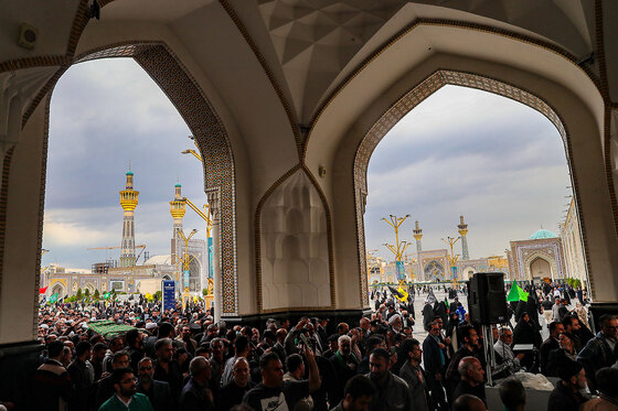 تشییع پیکر حاج جعفر ماهرخسار مداح و ذاکر پیشکسوت در مشهد