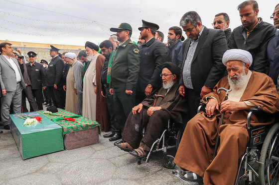 تشییع پیکر حاج جعفر ماهرخسار مداح و ذاکر پیشکسوت در مشهد