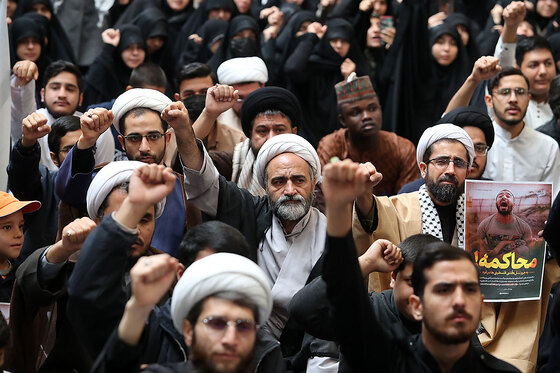 تجمع طلاب و علمای حوزه علمیه مشهد با حضور شیخ زکزاکی