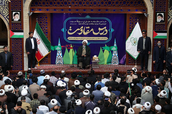 تجمع طلاب و علمای حوزه علمیه مشهد با حضور شیخ زکزاکی