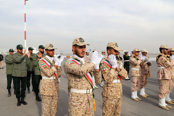 ورود پیکر مطهر ۱۲ شهید گمنام به مشهد